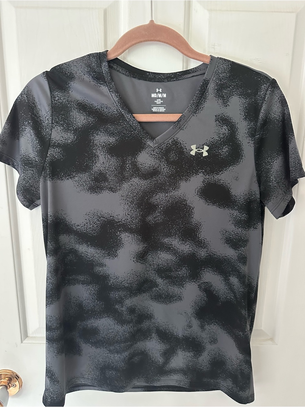 Under Armour Black & Charcoal Heather Performance V-Neck Tee
